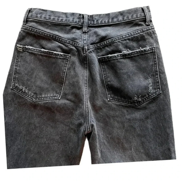 BDG Urban Outfitters High Rise Distressed Relaxed Straight Black Jeans Womens 28 - Picture 7 of 13